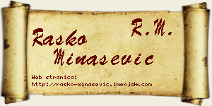 Raško Minašević vizit kartica